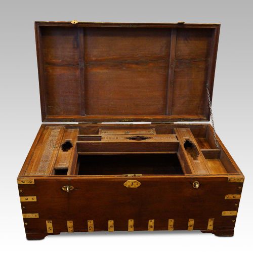 fig 5. Antique Colonial brass bound chest