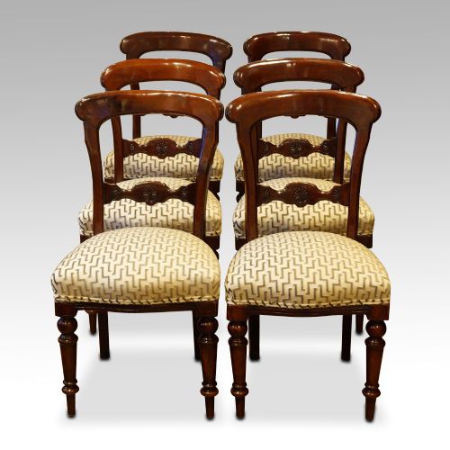 Victorian Set of 6 Mahogany Dining Chairs