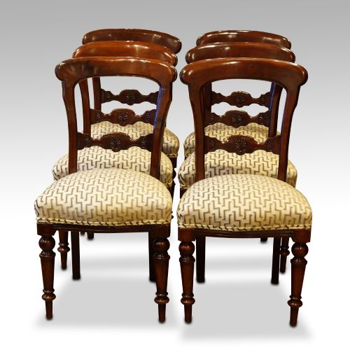 fig 2. Victorian set of 6 mahogany dining chairs