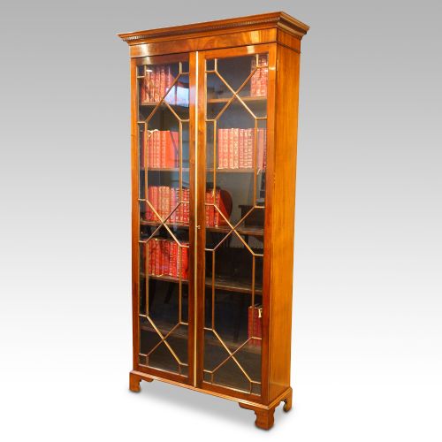 Edwardian Mahogany Glazed Bookcase