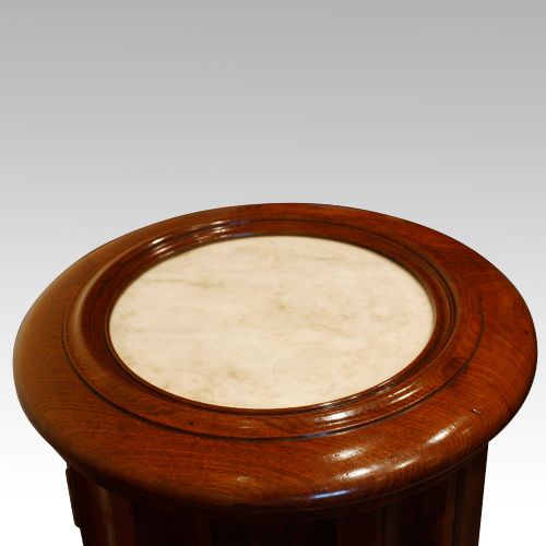 fig 4. Victorian mahogany circular bedside cabinet