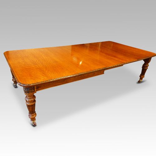 fig 1. Victorian oak extending dining table