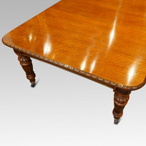 fig 2. Victorian oak extending dining table