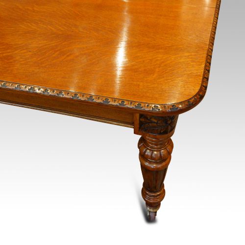fig 5. Victorian oak extending dining table
