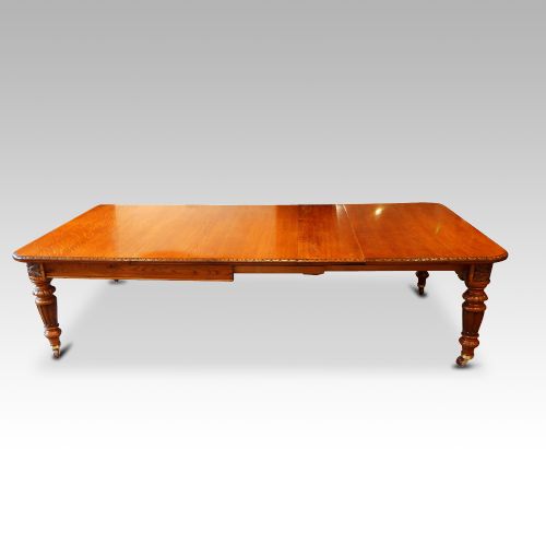fig 7. Victorian oak extending dining table