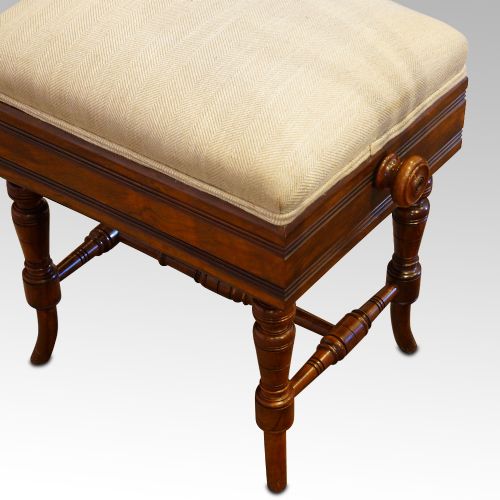 fig 1. Victorian walnut adjustable music stool