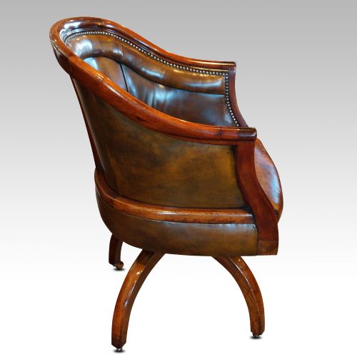 fig 2. Edwardian mahogany swivel desk chair