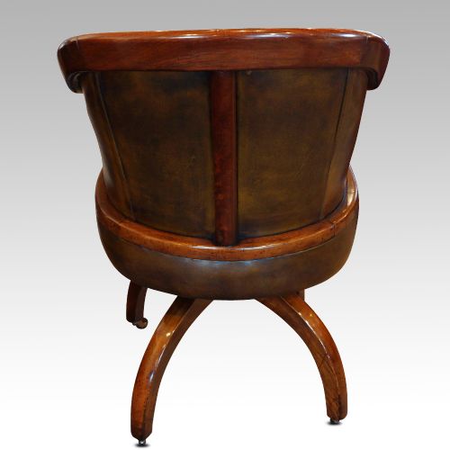 fig 4. Edwardian mahogany swivel desk chair