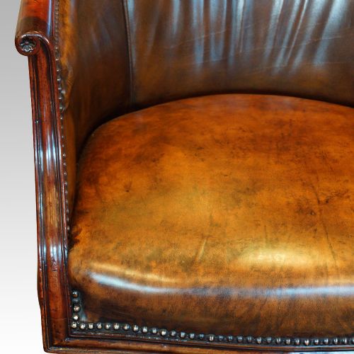 fig 6. Edwardian mahogany swivel desk chair