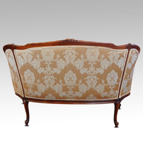 fig 3. Pair of Edwardian walnut small sofas