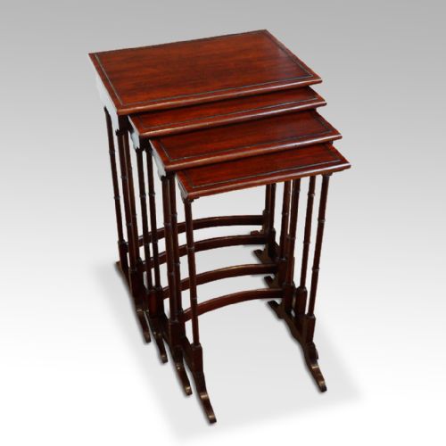 Edwardian Mahogany Nest of 4 Tables