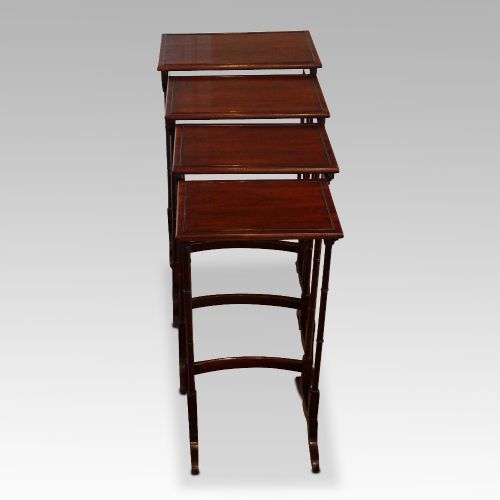 fig 4. Edwardian mahogany nest of 4 tables