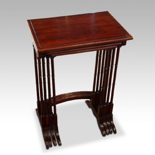 fig 5. Edwardian mahogany nest of 4 tables