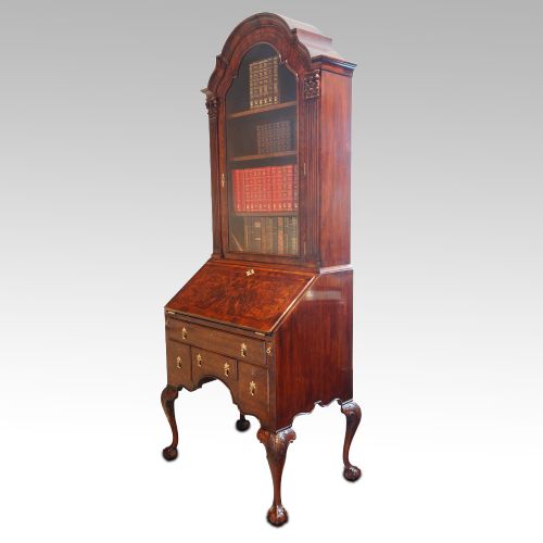 fig 6. Edwardian walnut bureau bookcase