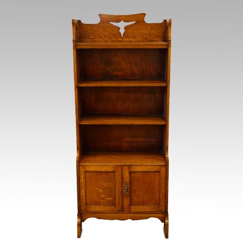 fig 3. Arts & Crafts oak open bookcase