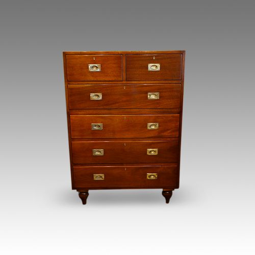 Edwardian Mahogany Military Chest