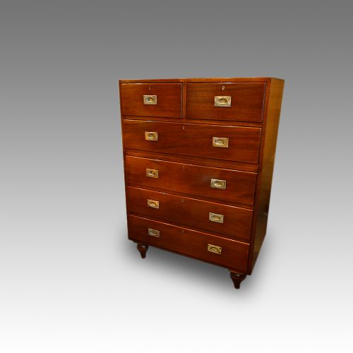 fig 1. Edwardian mahogany military chest