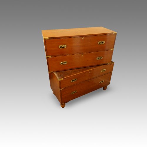 fig 3. Victorian satinwood military chest