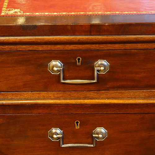 fig 1. Victorian mahogany pedestal desk