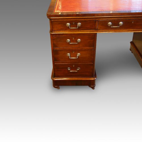 fig 5. Victorian mahogany pedestal desk