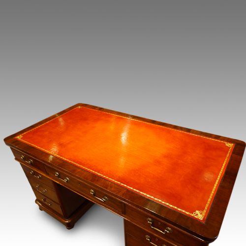 fig 6. Victorian mahogany pedestal desk
