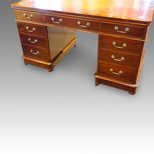 fig 8. Victorian mahogany pedestal desk