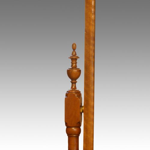 fig 1. Walnut dome top cheval mirror