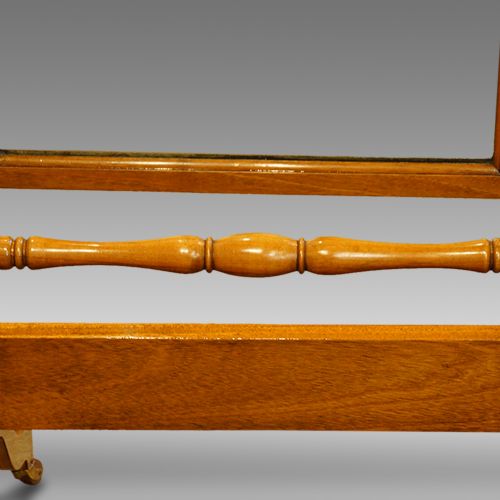 fig 3. Walnut dome top cheval mirror