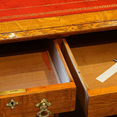 fig 1. Victorian oak pedestal desk