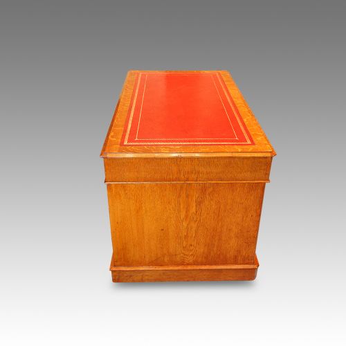 fig 5. Victorian oak pedestal desk