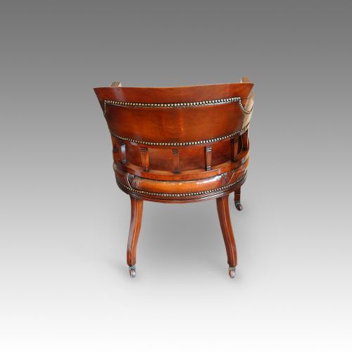 fig 4. Edwardian mahogany desk chair