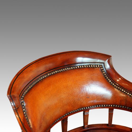 fig 7. Edwardian mahogany desk chair