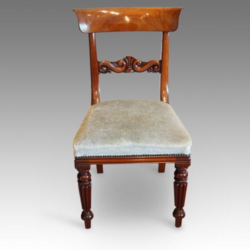 fig 4. Set of 6 William IV mahogany dining chairs