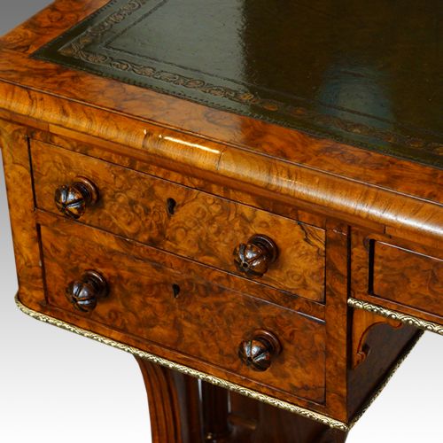 fig 3. Victorian burr walnut bon heur du jour desk