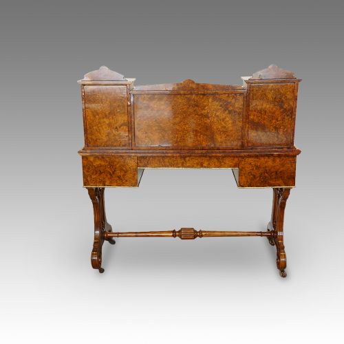 fig 4. Victorian burr walnut bon heur du jour desk