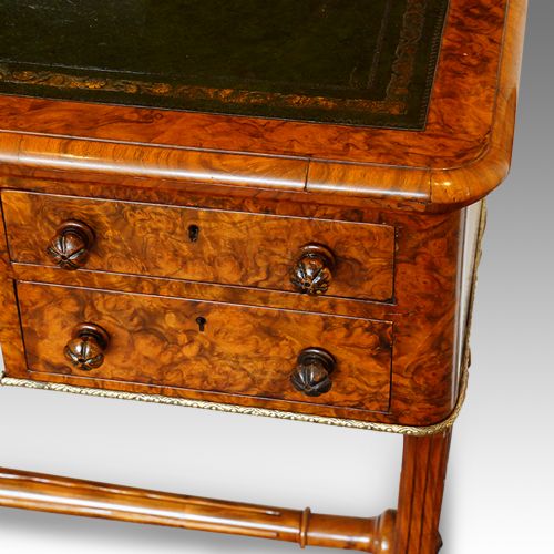 fig 6. Victorian burr walnut bon heur du jour desk