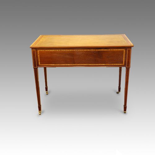 fig 7. Edwardian inlaid mahogany writing table