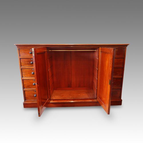 fig 6. Victorian mahogany dwarf wardrobe