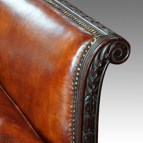 fig 1. Edwardian mahogany leather sofa