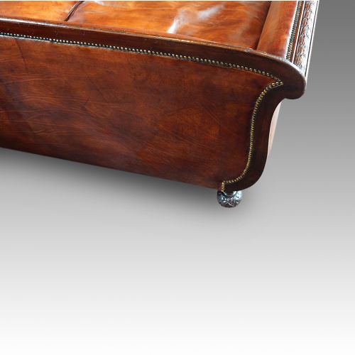 fig 4. Edwardian mahogany leather sofa