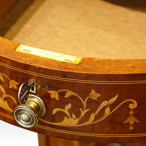 fig 2. Edwardian kidney shaped pedestal desk