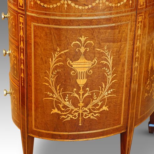 fig 3. Edwardian kidney shaped pedestal desk