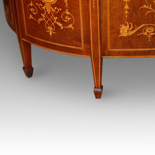 fig 9. Edwardian kidney shaped pedestal desk