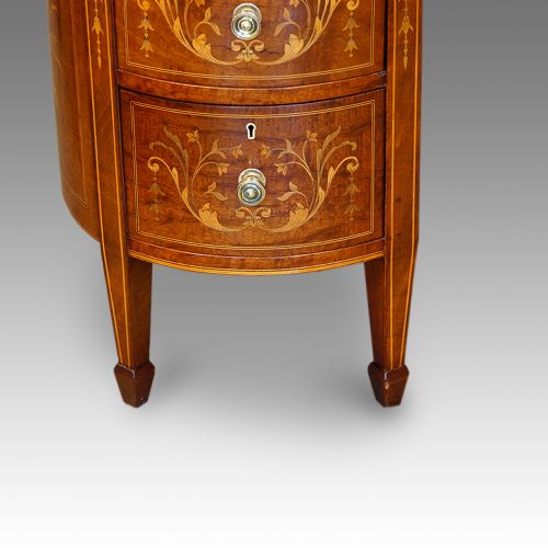 fig 10. Edwardian kidney shaped pedestal desk