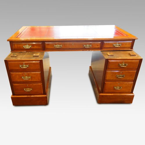 fig 6. Edwardian mahogany pedestal desk