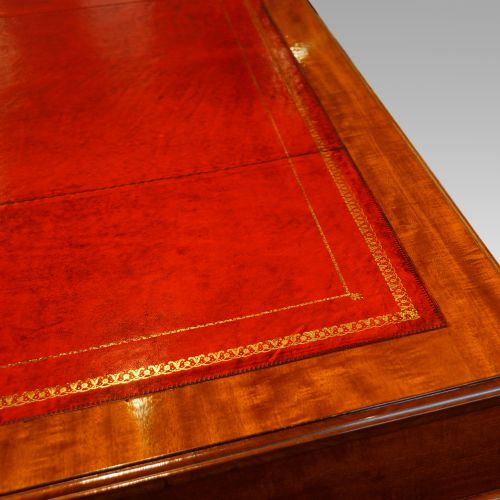 fig 7. Edwardian mahogany pedestal desk
