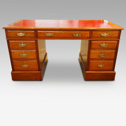 fig 8. Edwardian mahogany pedestal desk