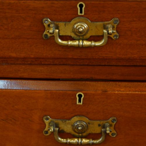 fig 9. Edwardian mahogany pedestal desk