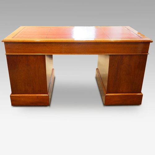 fig 11. Edwardian mahogany pedestal desk