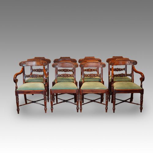Set of 8 William IV Mahogany Dining Chair